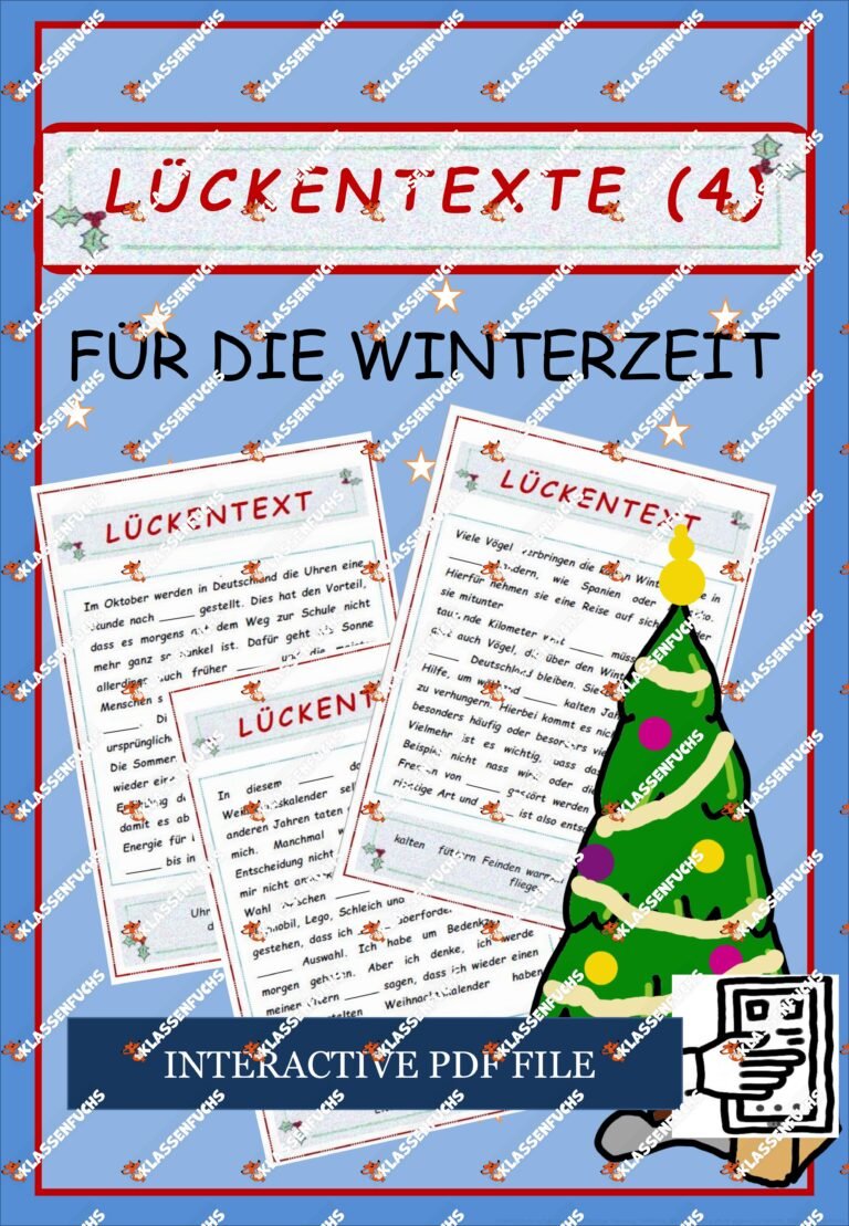 Winter: Lesetraining – Lückentext 4